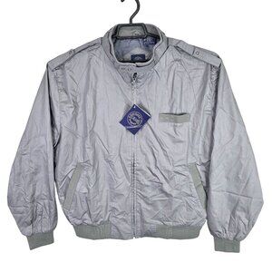Mens Vintage J Blair Adventures Club Gray Full Zip Jacket Cotton Blend Size XL